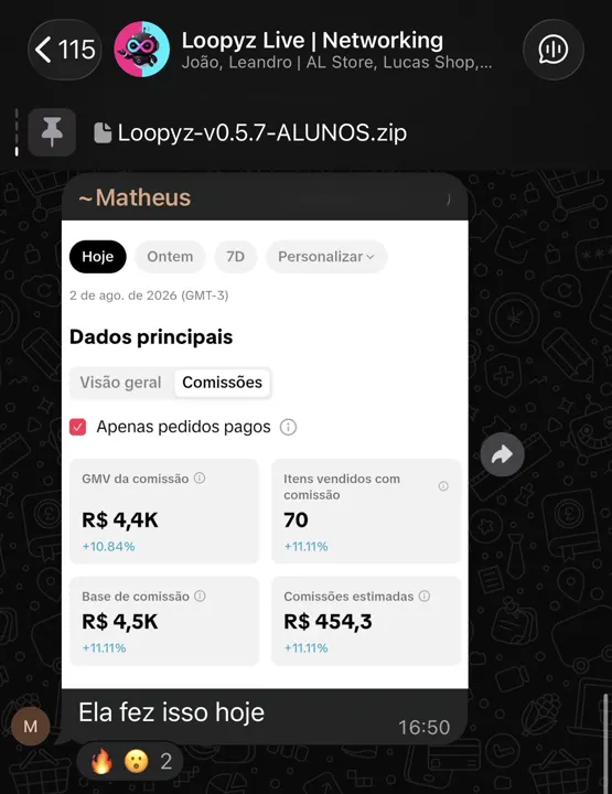 Depoimento de aluno do Loopyz