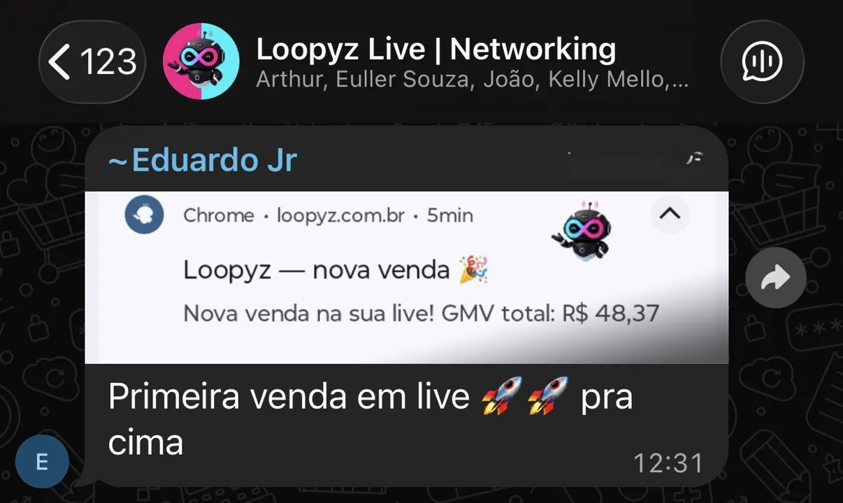 Depoimento de aluno do Loopyz