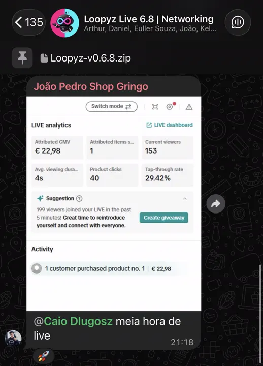 Depoimento de aluno do Loopyz